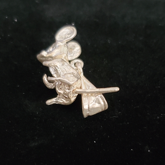 925 Sterling Silver Moving Head Tail Mouse Charm - Picture 6 of 6